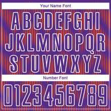 Charger l'image dans la galerie, Custom Purple Orange-White Line Sublimation Soccer Uniform Jersey