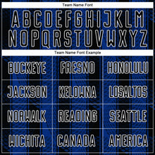 Charger l'image dans la galerie, Custom Black Royal-White Abstract Network Sublimation Soccer Uniform Jersey