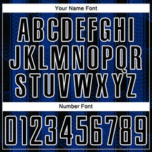 Charger l'image dans la galerie, Custom Black Royal-White Abstract Network Sublimation Soccer Uniform Jersey