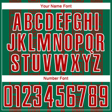 Charger l'image dans la galerie, Custom Kelly Green Red-White Geometric Shape Sublimation Soccer Uniform Jersey