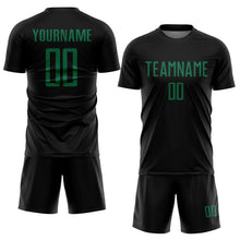 Charger l'image dans la galerie, Custom Black Kelly Green Sublimation Soccer Uniform Jersey