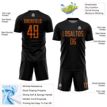 Charger l'image dans la galerie, Custom Black Texas Orange Sublimation Soccer Uniform Jersey