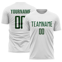 Charger l'image dans la galerie, Custom White Green Sublimation Soccer Uniform Jersey