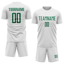 Charger l'image dans la galerie, Custom White Kelly Green Sublimation Soccer Uniform Jersey