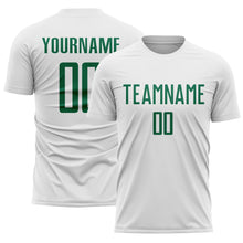 Charger l'image dans la galerie, Custom White Kelly Green Sublimation Soccer Uniform Jersey