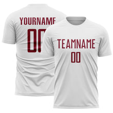 Charger l'image dans la galerie, Custom White Crimson Sublimation Soccer Uniform Jersey