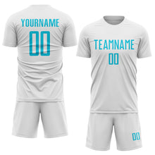 Laden Sie das Bild in den Galerie-Viewer, Custom White Lakes Blue Sublimation Soccer Uniform Jersey