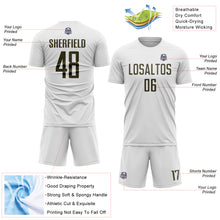 Charger l'image dans la galerie, Custom White Olive Sublimation Soccer Uniform Jersey