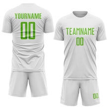 Charger l'image dans la galerie, Custom White Aurora Green Sublimation Soccer Uniform Jersey