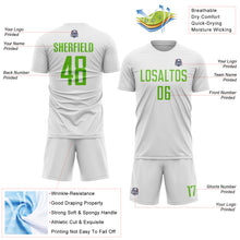 Charger l'image dans la galerie, Custom White Aurora Green Sublimation Soccer Uniform Jersey