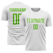 Charger l'image dans la galerie, Custom White Aurora Green Sublimation Soccer Uniform Jersey