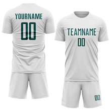 Charger l'image dans la galerie, Custom White Midnight Green Sublimation Soccer Uniform Jersey