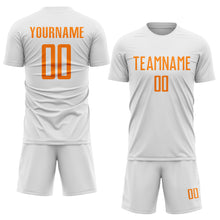 Load image into Gallery viewer, Custom White Bay Orange Sublimation Soccer Uniform Jersey