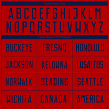 Load image into Gallery viewer, Custom Red Navy Sublimation Soccer Uniform Jersey