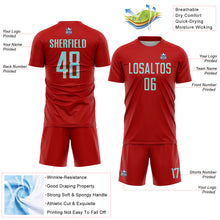 Charger l'image dans la galerie, Custom Red Ice Blue Sublimation Soccer Uniform Jersey