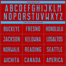 Charger l'image dans la galerie, Custom Red Sky Blue Sublimation Soccer Uniform Jersey