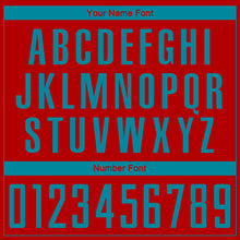 Load image into Gallery viewer, Custom Red Teal Sublimation Soccer Uniform Jersey