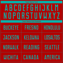 Charger l'image dans la galerie, Custom Red Aqua Sublimation Soccer Uniform Jersey