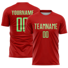 Charger l'image dans la galerie, Custom Red Pea Green Sublimation Soccer Uniform Jersey