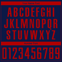 Laden Sie das Bild in den Galerie-Viewer, Custom Navy Red Sublimation Soccer Uniform Jersey