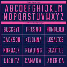 Load image into Gallery viewer, Custom Navy Pink Sublimation Soccer Uniform Jersey