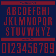 Laden Sie das Bild in den Galerie-Viewer, Custom Navy Crimson Sublimation Soccer Uniform Jersey