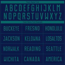 Laden Sie das Bild in den Galerie-Viewer, Custom Navy Teal Sublimation Soccer Uniform Jersey