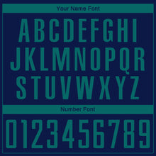 Laden Sie das Bild in den Galerie-Viewer, Custom Navy Teal Sublimation Soccer Uniform Jersey