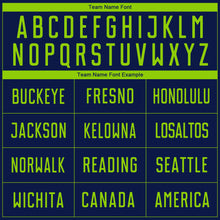 Charger l'image dans la galerie, Custom Navy Neon Green Sublimation Soccer Uniform Jersey