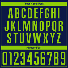 Charger l'image dans la galerie, Custom Navy Neon Green Sublimation Soccer Uniform Jersey