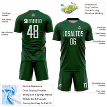 Charger l'image dans la galerie, Custom Green White Sublimation Soccer Uniform Jersey