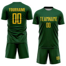 Charger l'image dans la galerie, Custom Green Yellow Sublimation Soccer Uniform Jersey
