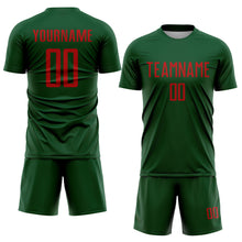 Charger l'image dans la galerie, Custom Green Red Sublimation Soccer Uniform Jersey