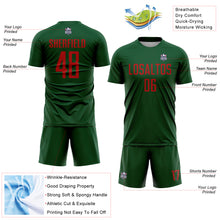 Charger l'image dans la galerie, Custom Green Red Sublimation Soccer Uniform Jersey