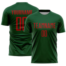 Charger l'image dans la galerie, Custom Green Red Sublimation Soccer Uniform Jersey