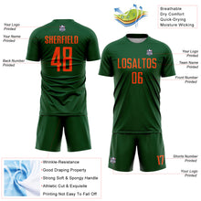 Charger l'image dans la galerie, Custom Green Orange Sublimation Soccer Uniform Jersey