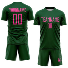 Charger l'image dans la galerie, Custom Green Pink Sublimation Soccer Uniform Jersey