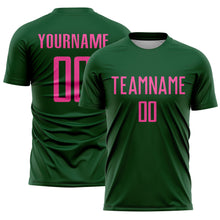 Charger l'image dans la galerie, Custom Green Pink Sublimation Soccer Uniform Jersey