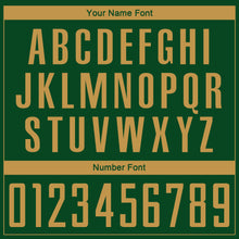 Charger l'image dans la galerie, Custom Green Old Gold Sublimation Soccer Uniform Jersey