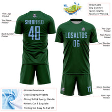 Charger l'image dans la galerie, Custom Green Light Blue Sublimation Soccer Uniform Jersey