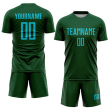 Charger l'image dans la galerie, Custom Green Lakes Blue Sublimation Soccer Uniform Jersey