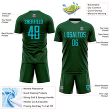 Charger l'image dans la galerie, Custom Green Lakes Blue Sublimation Soccer Uniform Jersey