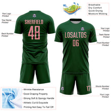 Charger l'image dans la galerie, Custom Green Medium Pink Sublimation Soccer Uniform Jersey