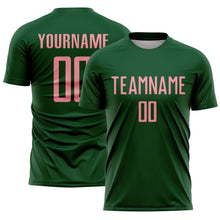 Charger l'image dans la galerie, Custom Green Medium Pink Sublimation Soccer Uniform Jersey