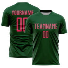Charger l'image dans la galerie, Custom Green Neon Pink Sublimation Soccer Uniform Jersey