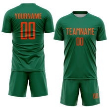 Charger l'image dans la galerie, Custom Kelly Green Orange Sublimation Soccer Uniform Jersey