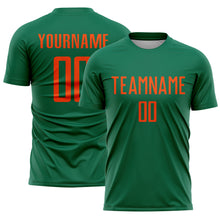 Charger l'image dans la galerie, Custom Kelly Green Orange Sublimation Soccer Uniform Jersey