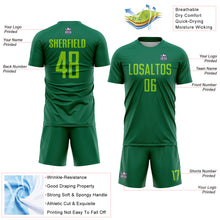 Charger l'image dans la galerie, Custom Kelly Green Neon Green Sublimation Soccer Uniform Jersey