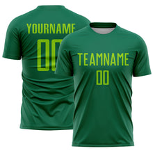 Charger l'image dans la galerie, Custom Kelly Green Neon Green Sublimation Soccer Uniform Jersey
