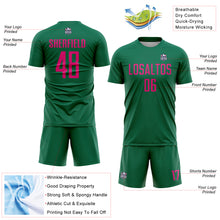 Charger l'image dans la galerie, Custom Kelly Green Hot Pink Sublimation Soccer Uniform Jersey